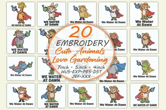Download Cute Animals Love Gardening Bundle - Bundle Collection