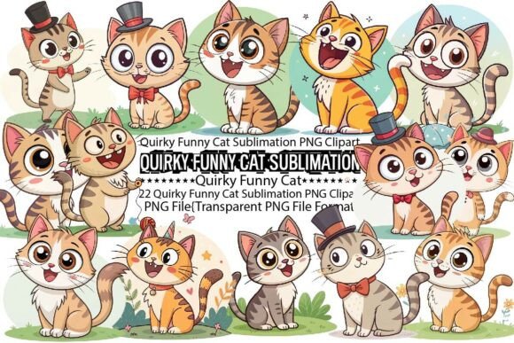 Download Quirky Funny Cat Sublimation Bundle - Bundle Collection