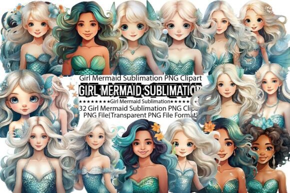 Download Girl Mermaid Sublimation Bundle - Bundle Collection