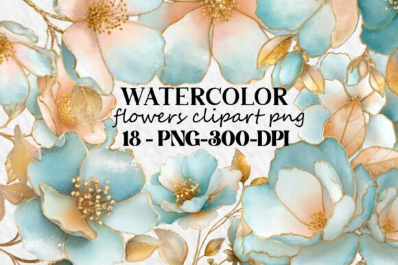 Download Watercolor Flowers Clipart Png Bundle - Bundle Collection