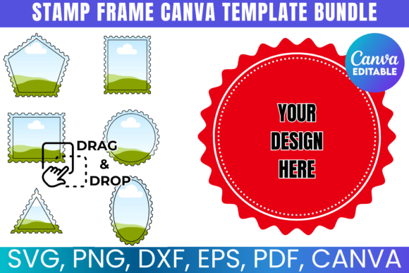 Download Stamp Frame Canva Template Bundle - Bundle Collection