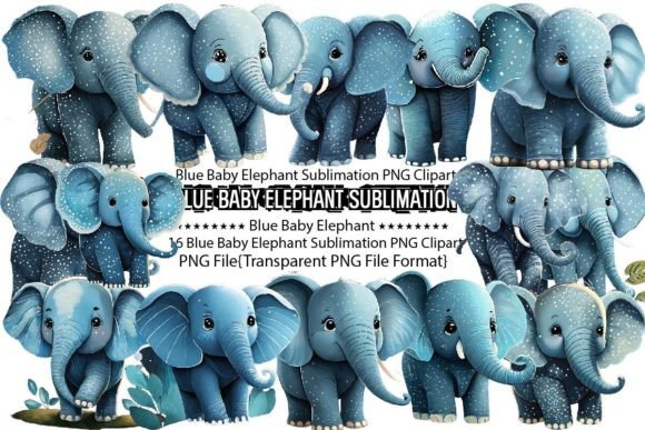 Download Blue Baby Elephant Sublimation Bundle - Bundle Collection