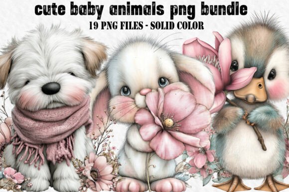 Download Cute Baby Animals Png Bundle - Bundle Collection