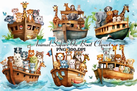 Download Animal Safari Watercolor Clipart Bundle - Bundle Collection