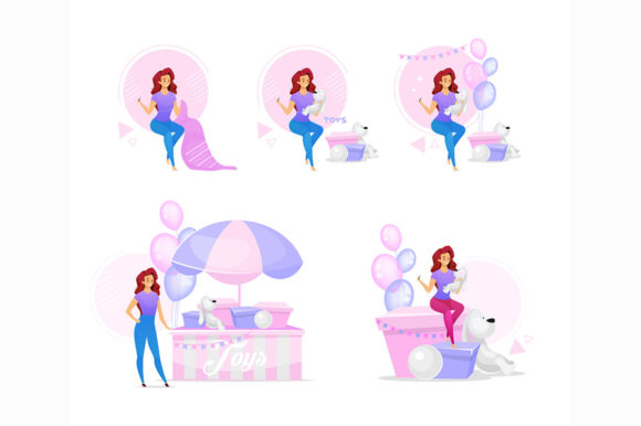 Download Woman Making Handcrafted Toys Set - Handcrafted Collection