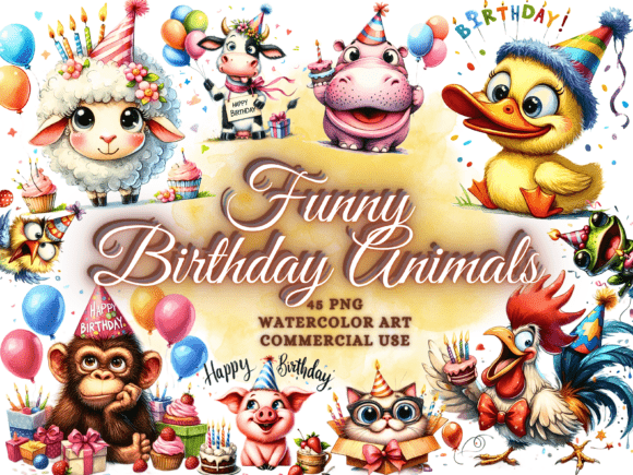 Download Quirky Funny Birthday Clipart Png Bundle - Bundle Collection