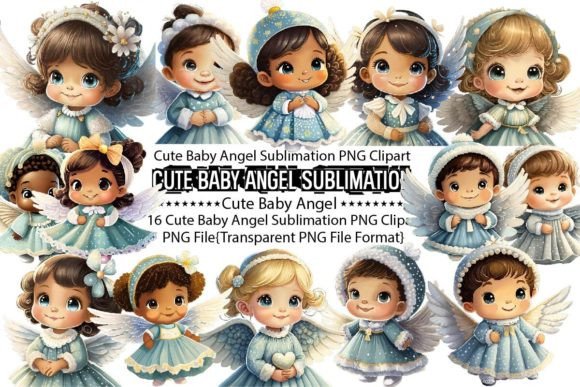 Download Cute Baby Angel Sublimation Bundle - Bundle Collection