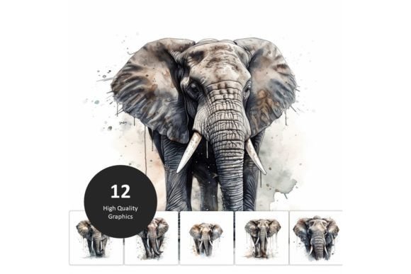Download Elephant Clip Art - 12 JPGs - Clip art Collection