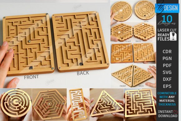 Download Pocket Wooden Maze Game Laser Cut Bundle - Bundle Collection
