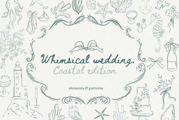 Download Whimsical Coastal Wedding Clip Arts - Clip art Collection