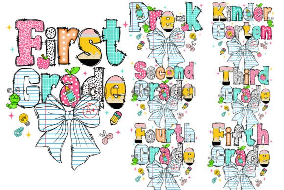 Download Preppy Back to School Bow PNG Bundle - Bundle Collection