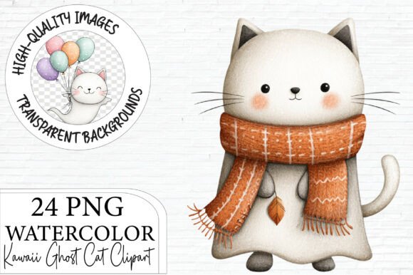 Download Ghost Cat Clipart Bundle PNG - Bundle Collection
