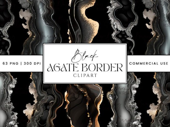 Download Black Agate Border Clipart Bundle - Bundle Collection