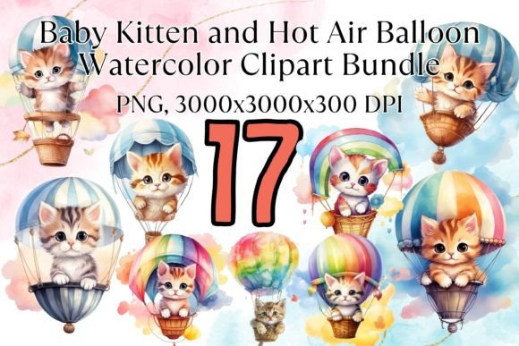 Download Kitten Cat Watercolor Clipart Bundle - Bundle Collection