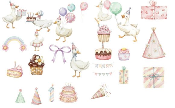 Download Silly Goose Birthday Clipart Bundle - Bundle Collection