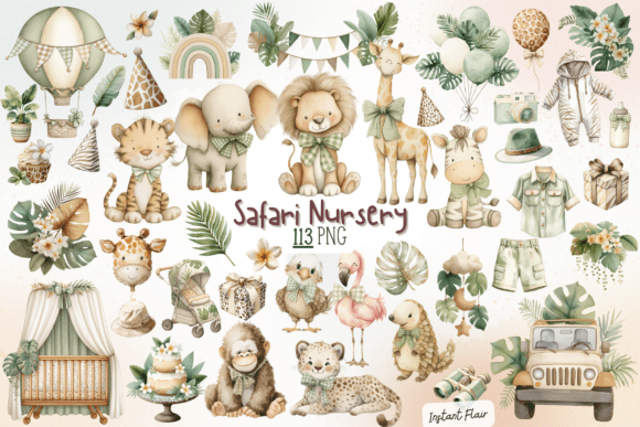 Download Safari Nursery Clipart Bundle - Bundle Collection