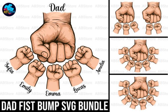 Download Father's Day Fist Bump SVG Bundle - Bundle Collection