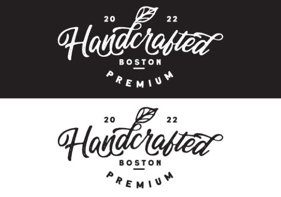 Download Typography Logo Handcrafted Boston - Handcrafted Collection